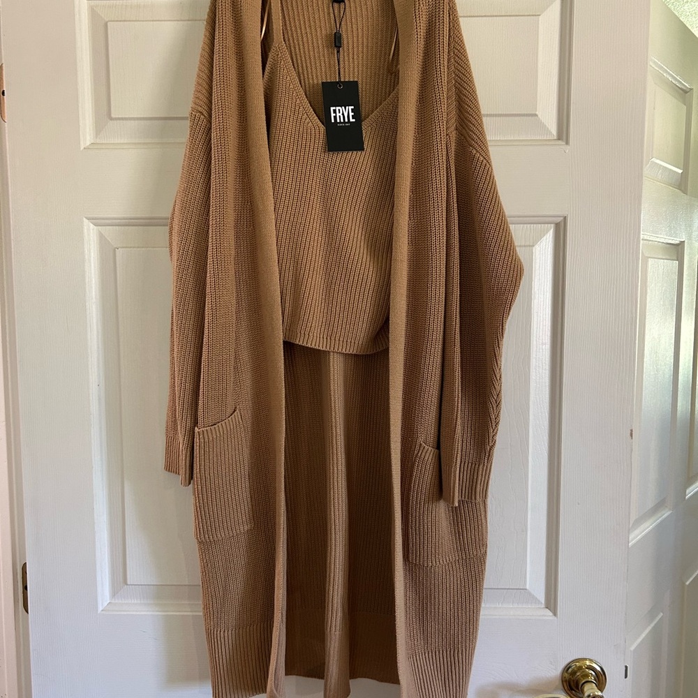 Frye Camel Knit Sweater Set